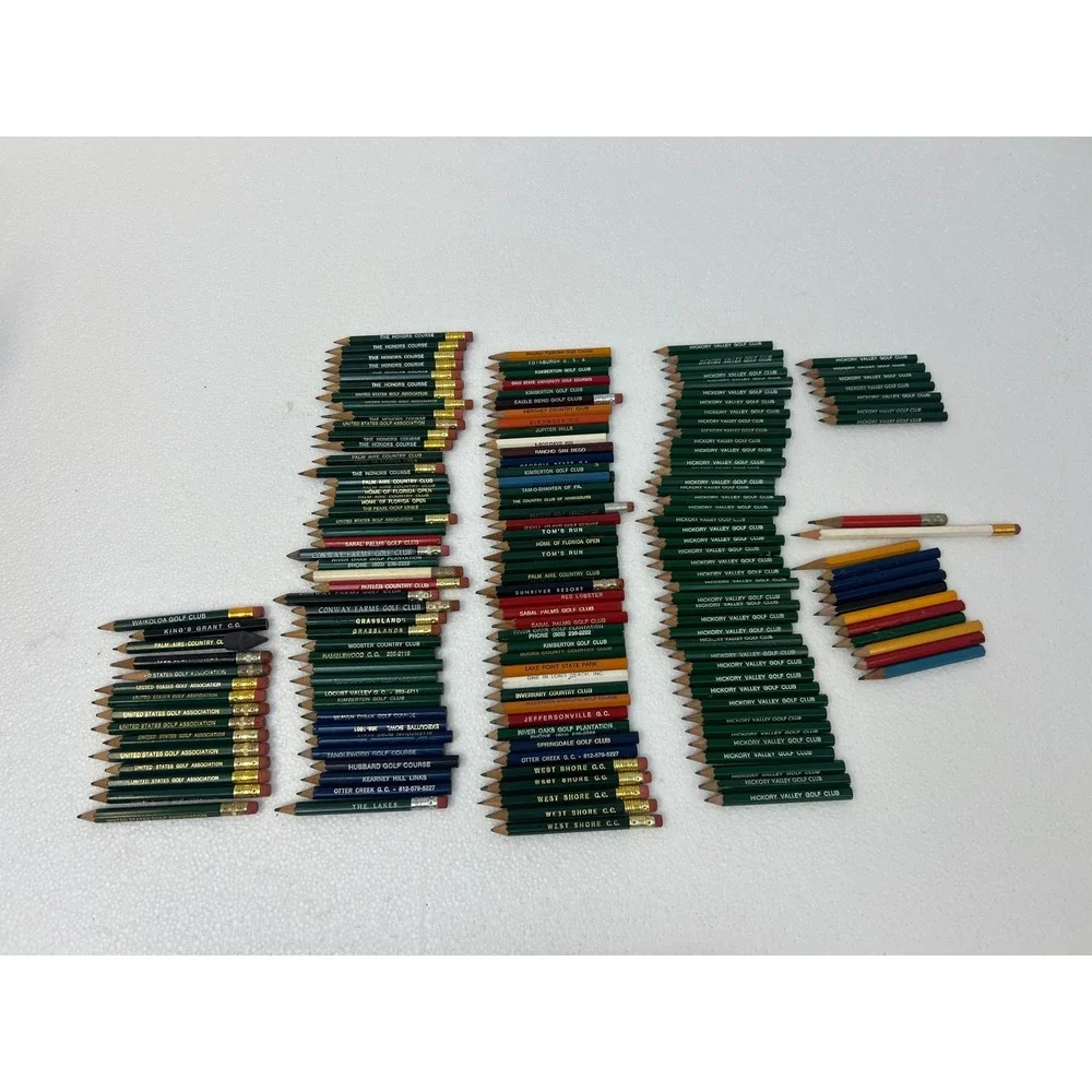 Vintage Golf Pencil Lot 150+ USGA Pennsylvania Ohio FL Country Clubs Memorabilia